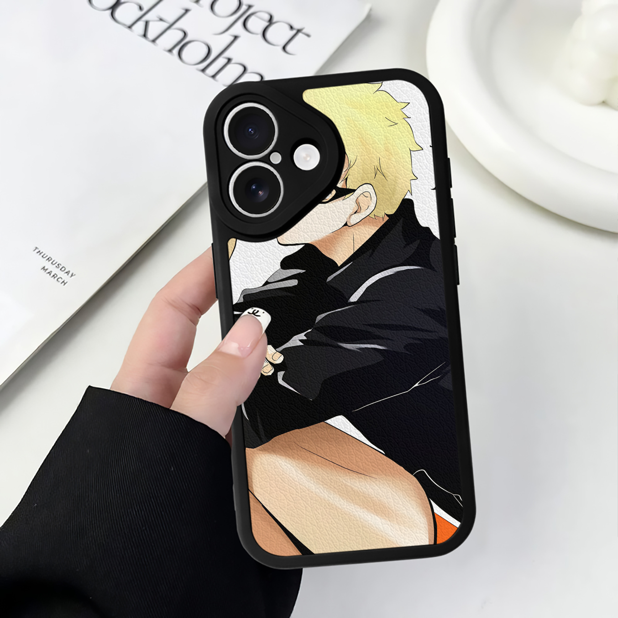 （画像用） ハイキュー!! Haikyu!! 【iPhone 16シリーズ対応】シリコンスマホケース（レザー調） 材質：シリコン